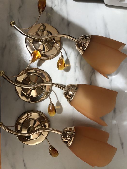 Aplice perete stil floare 3 bucatii