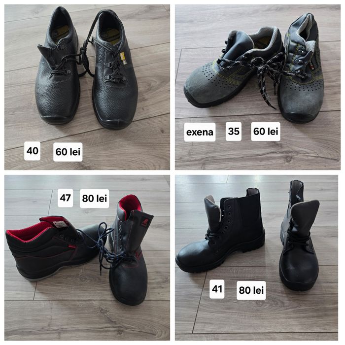 Incaltaminte pentru protecția muncii cu bombeu metalic