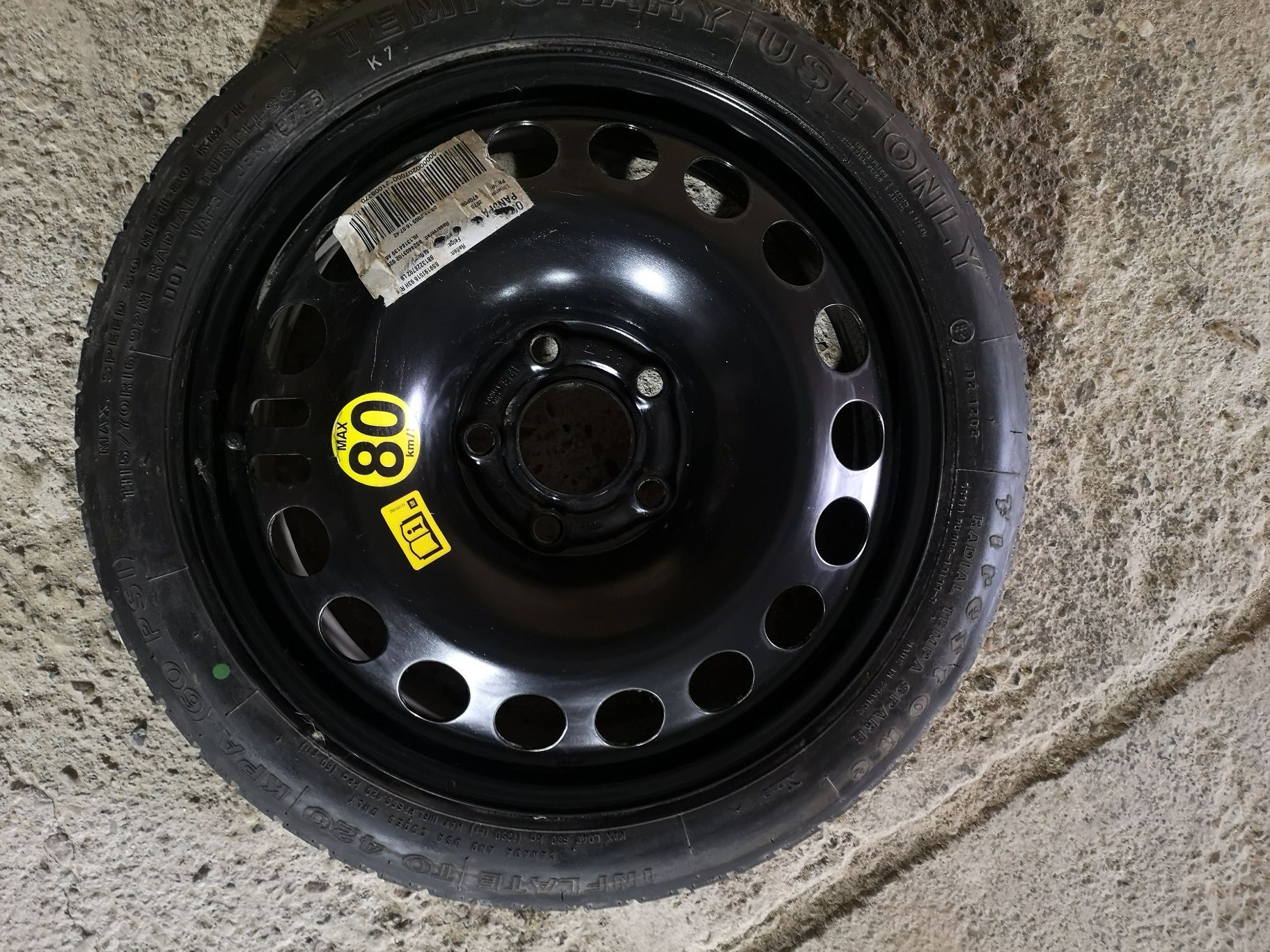 Rezerva slim Îngustă 5x110 r16 Opel Saab noua nefolosita import German