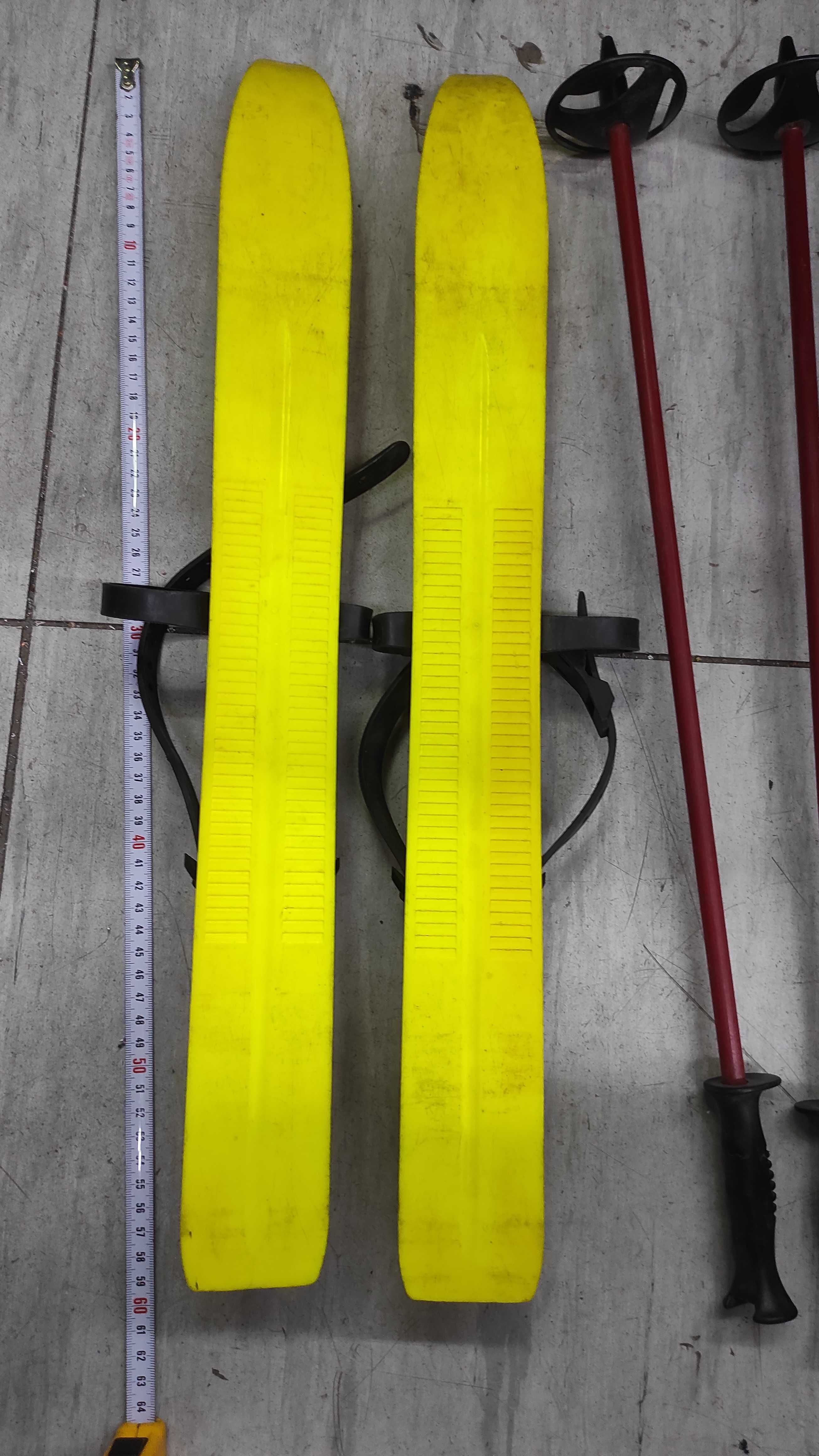 schiuri skiuri GERMINA copii 60cm cu bete fibra arata noi nefolosite