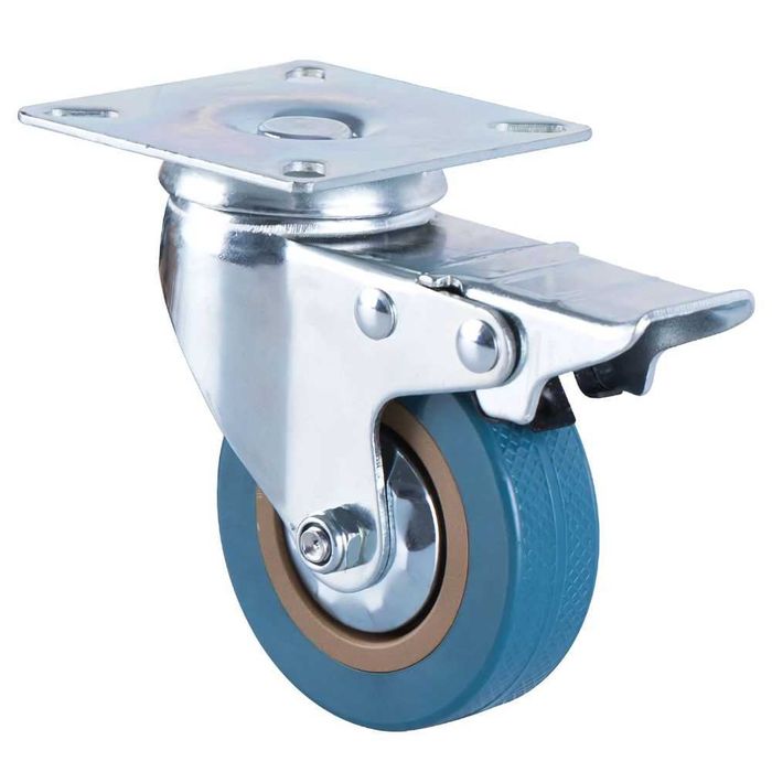 Set 4 roti pivotante industriale cauciuc silentioase rotative 7.5cm gr