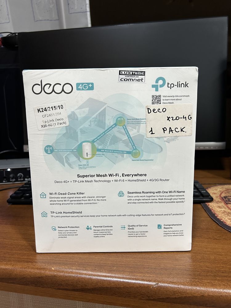 Wi-Fi роутер TP-Link Deco X-20 4G с поддержкой сим-карт