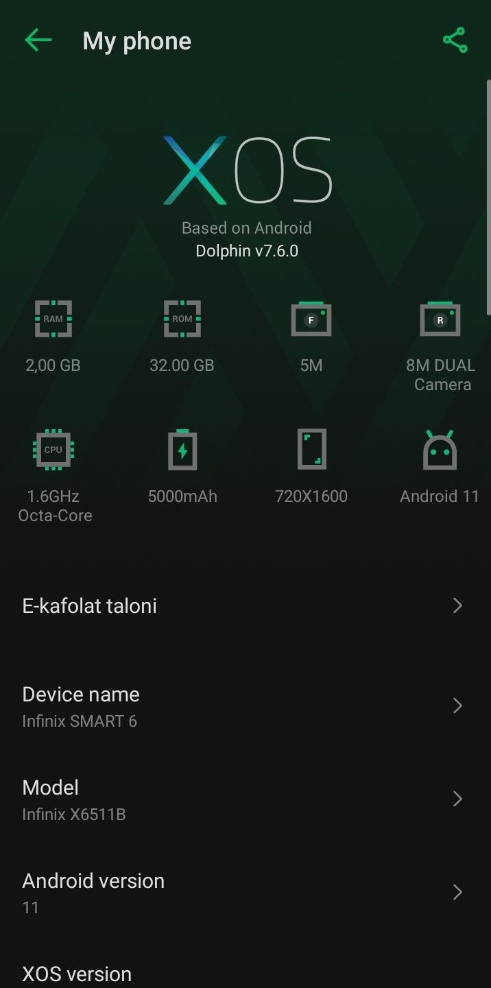 infinix smart 6.