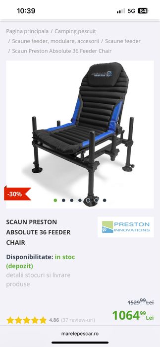Vand scaun Preston Absolute 36