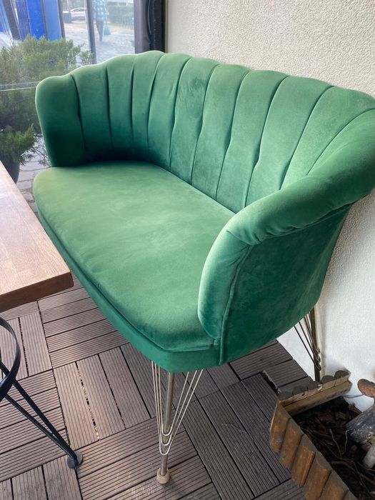 Set fotolii + canapea verde smarald