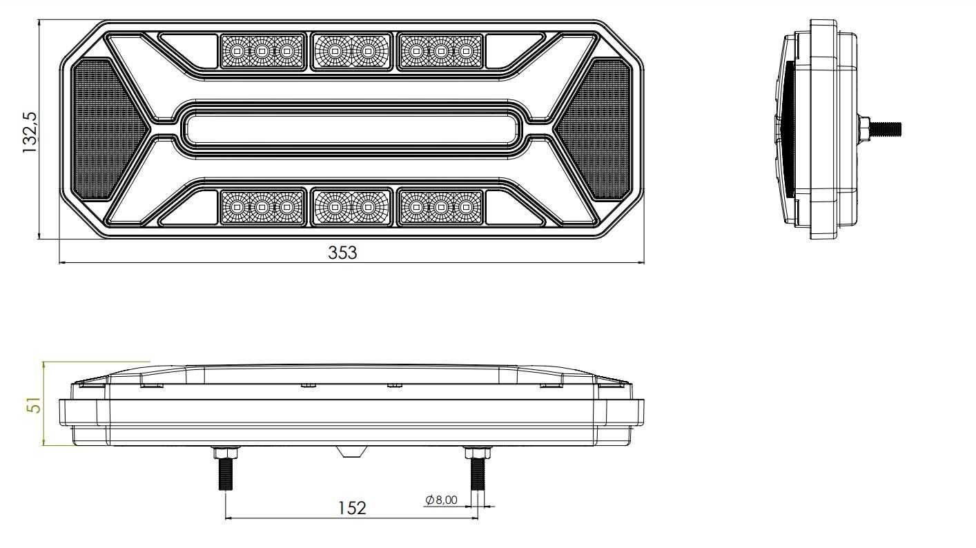 Stop Lampa Spate Dynamic LED Neon effect | Livrare gratuita