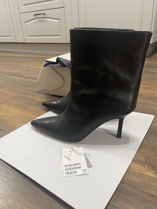 H&M Premium Selection Боти Естествена кожа