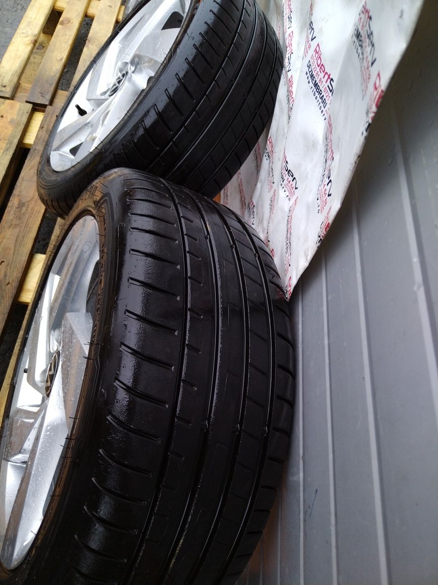 Set jante aliaj VW R17 si anvelope Goodyear vara