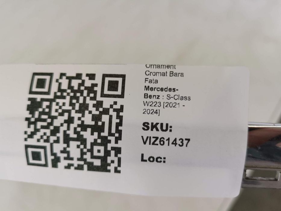 Хромиран Орнамент За Предна Броня Мерцедес-Бенц С-Клас / Mercedes-Benz