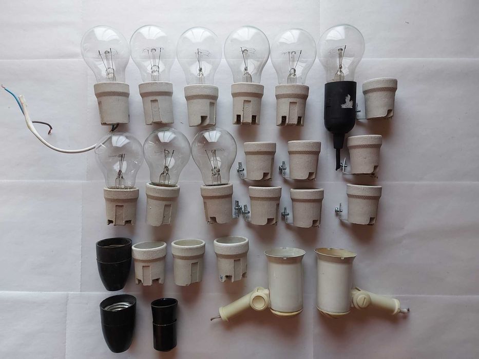 Dulie E27 din ceramica, buc = 24, inclusiv becuri