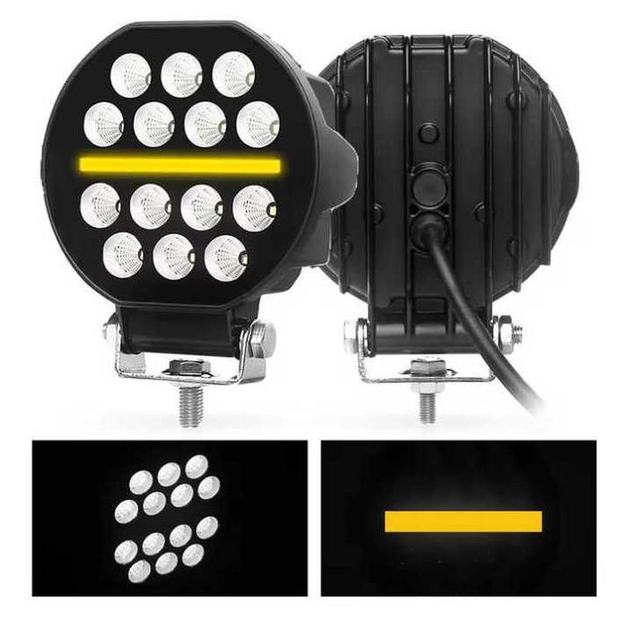 Диоден халоген LED светлини габарит, жълта 12/24V 50W - T458