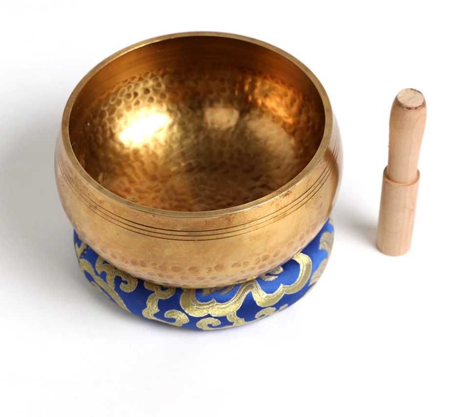 Set bol cantator tibetan singing bowl handmade 8.5 9 bronz yoga