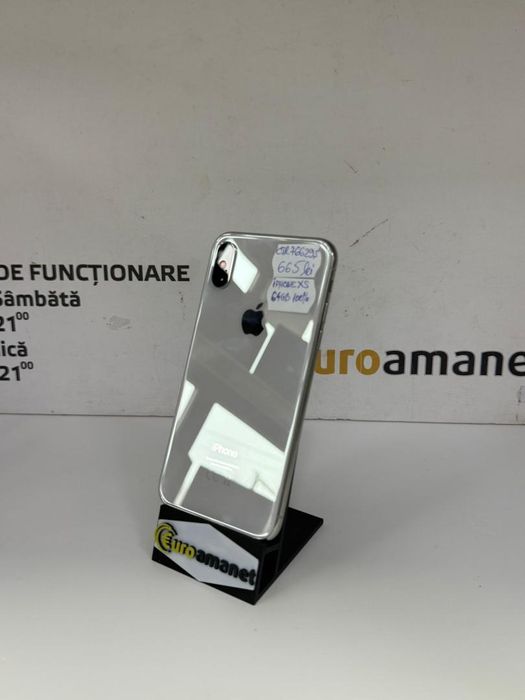 iPhone XS Silver, 64 GB, Grad B, Baterie 100% -P-