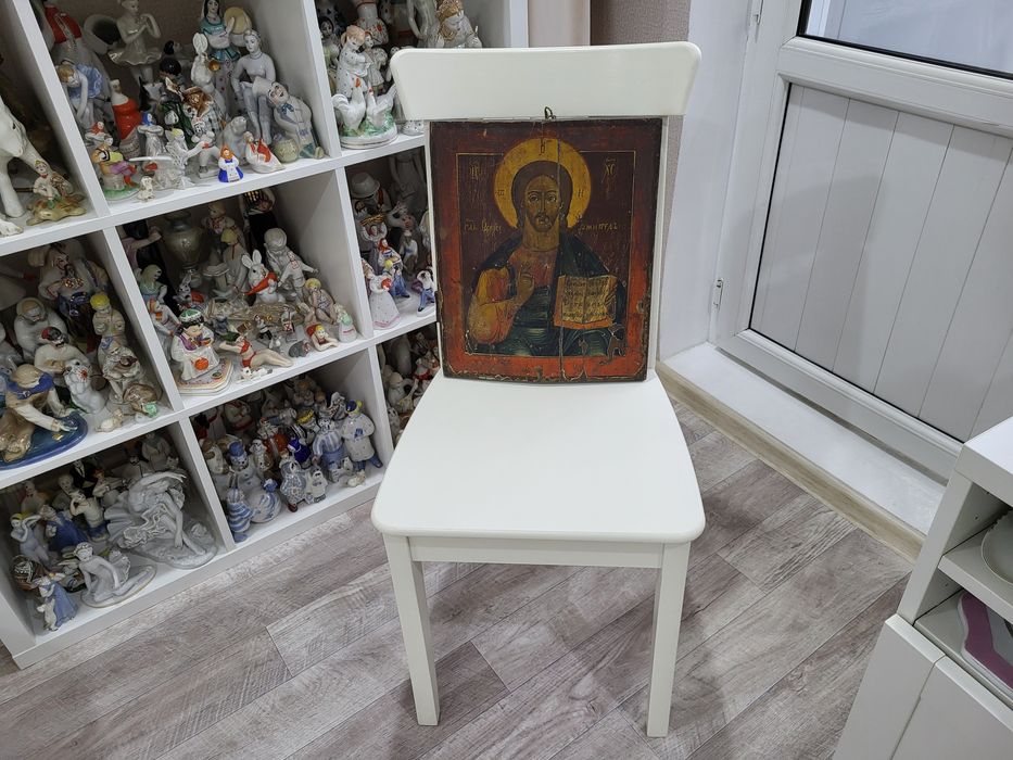 Икона деревянная Господь Вседержитель. Холуй. Конец 19 века..