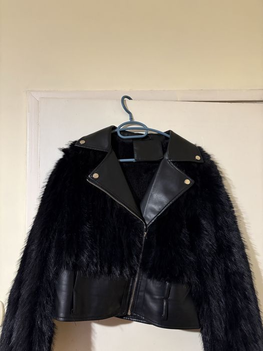 Дамско зимно кожено яке