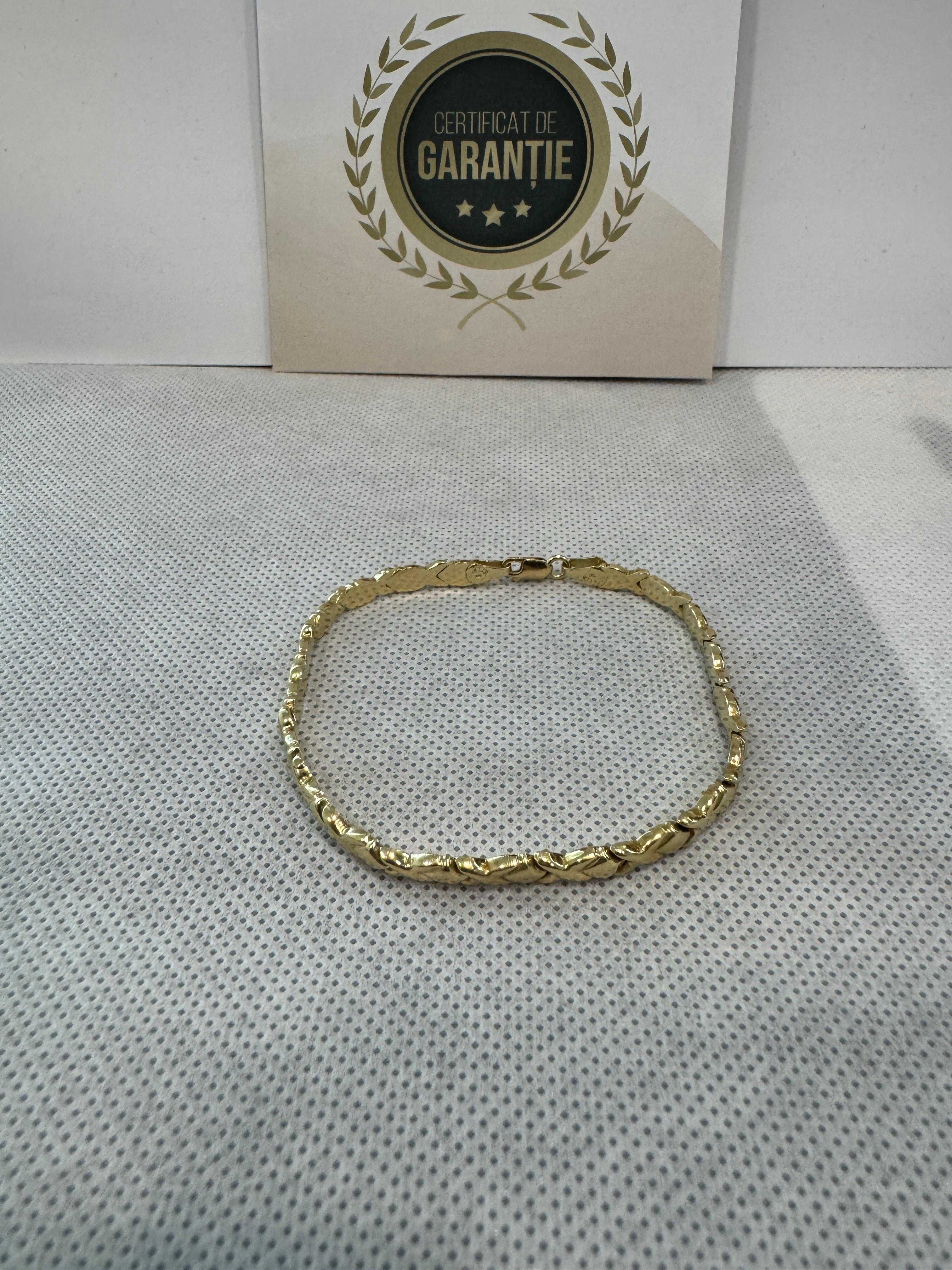(AG41) Bratara aur, 14K b5425 Certificat de garantie
