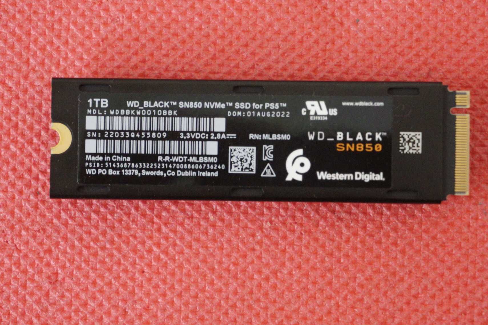 1TB Nvme SSD m.2 WD Black SN850 Heatsink - gen4 7000/5300mbs / вкл ДДС