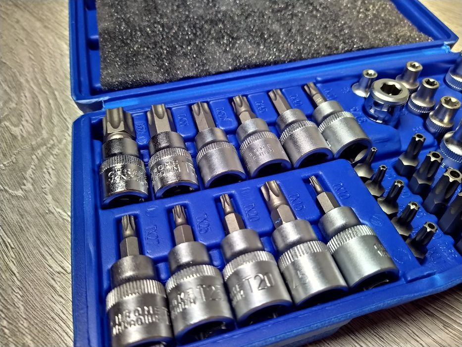 Trusa Chei TORX SI TUBULARE PROFIL E 3/8 34 PIESE, Chrome Vanadium