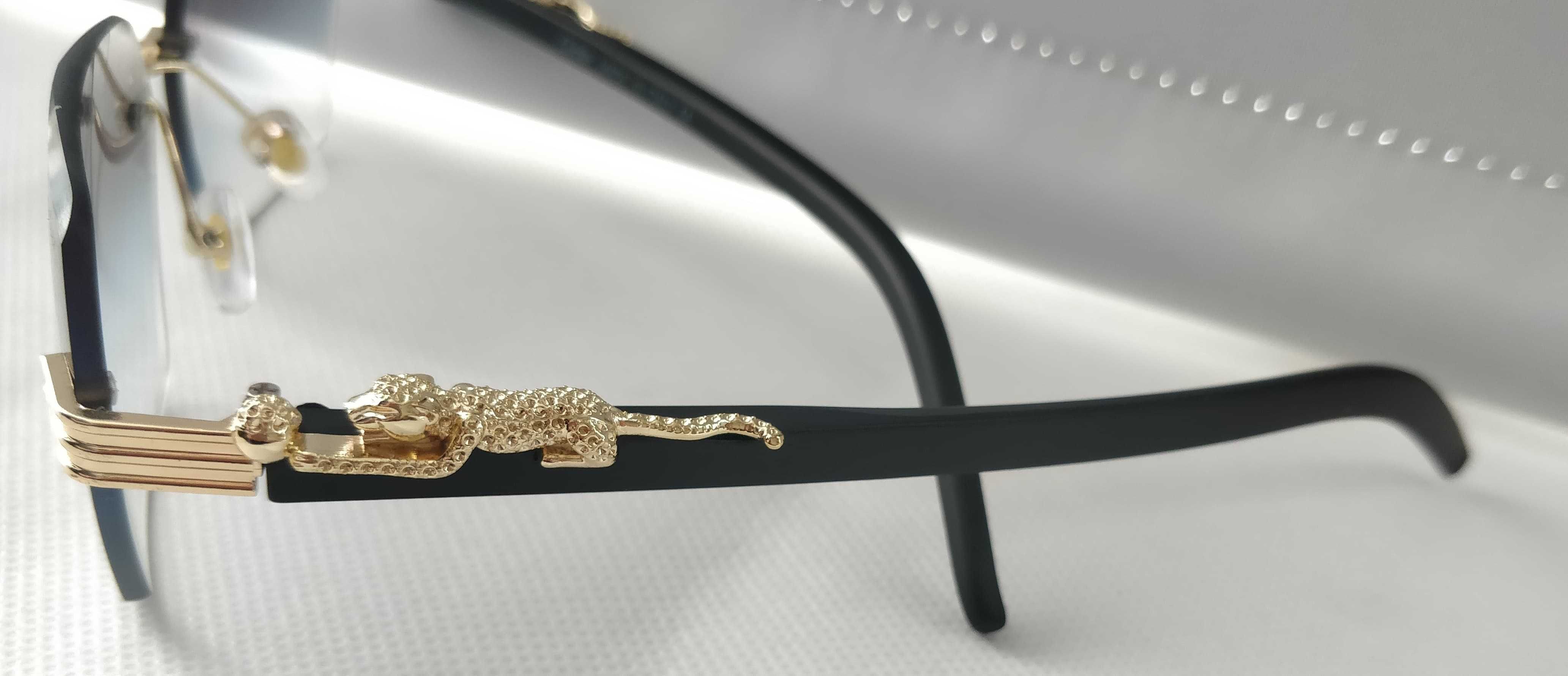 Ochelari de soare Cartier model 3, lentile negre, rama neagra