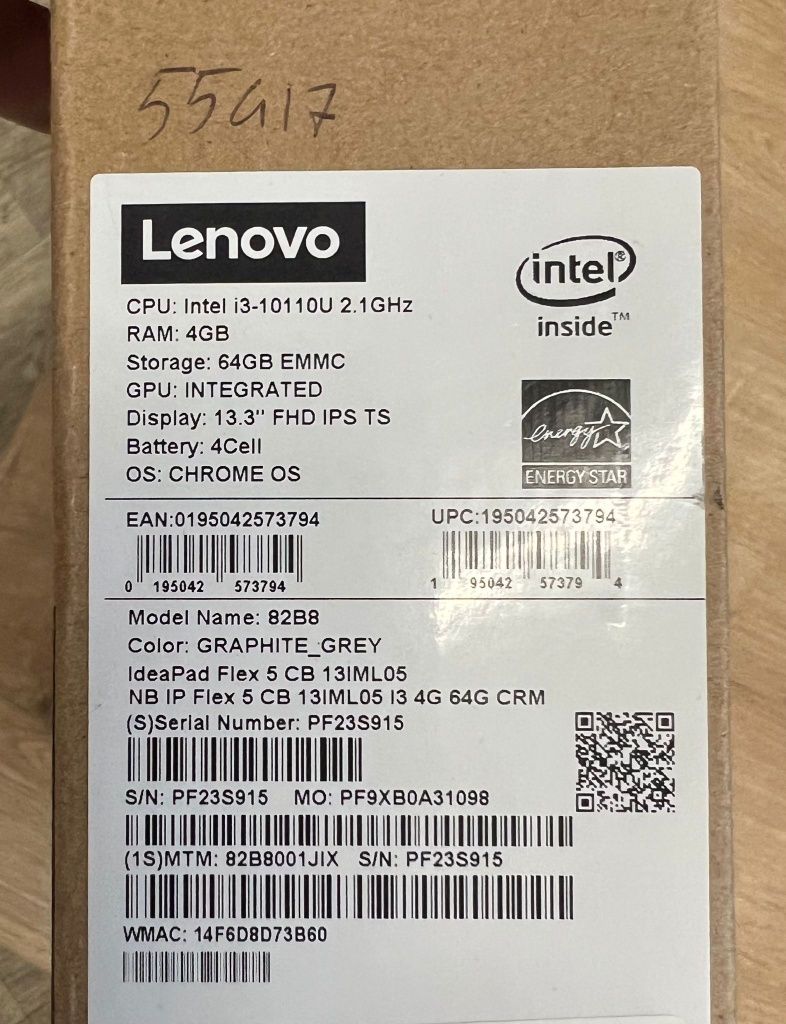 Laptop 2 in 1 Lenovo Flex 5 13IML05, 13,3", i3