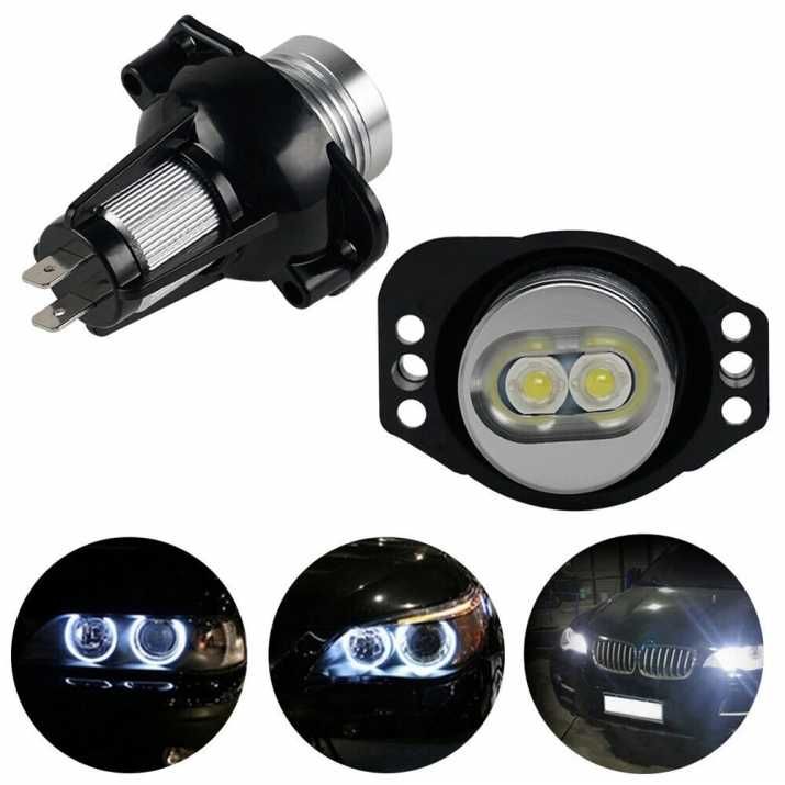 БЕЛИ LED крушки Angel Eyes ангелски очи за BMW E90 E91 E92 с Canbus