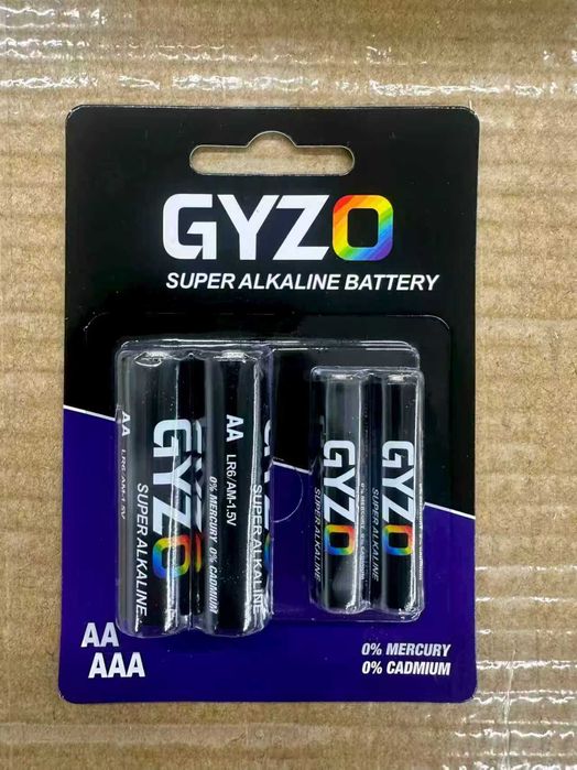 Батарейки GYZO пальчиковые + мизинчиковые AA + AAA