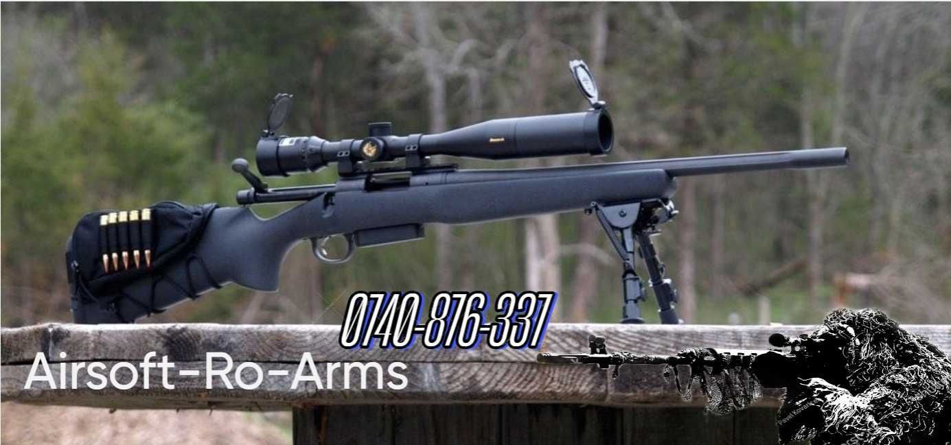 Pusca Cu Luneta AIRSOFT Sniper AWM M24 Pasari 5,8j 6mm