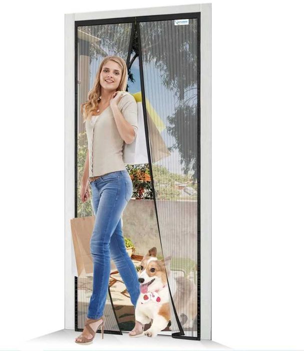 Plasă magnetică anti-zbură pentru ușă de balcon