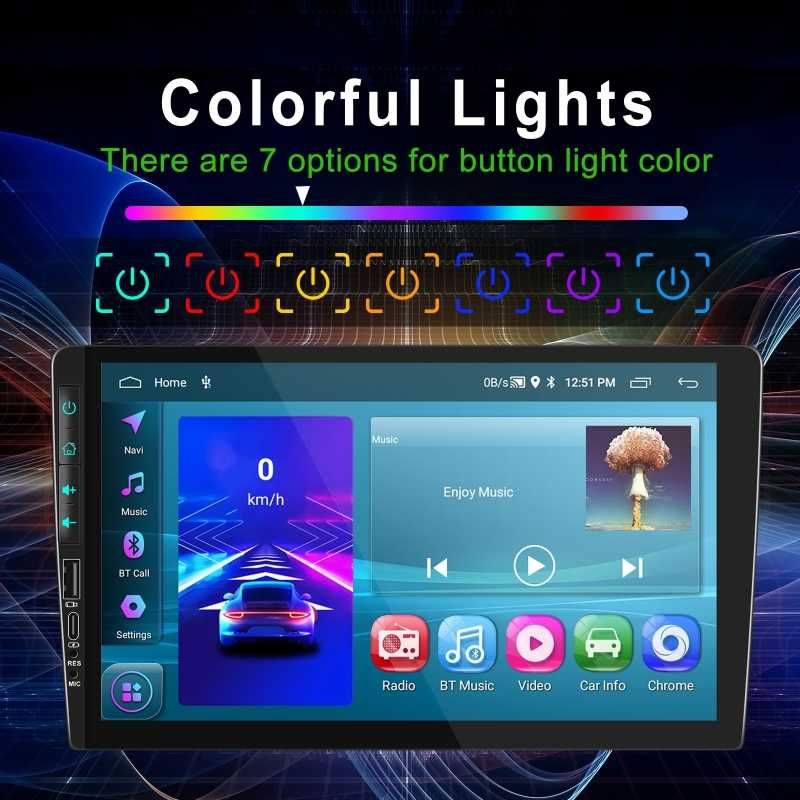 9" 2-DIN мултимедия с Android 12 , RDS , 64GB ROM , 2GB RAM