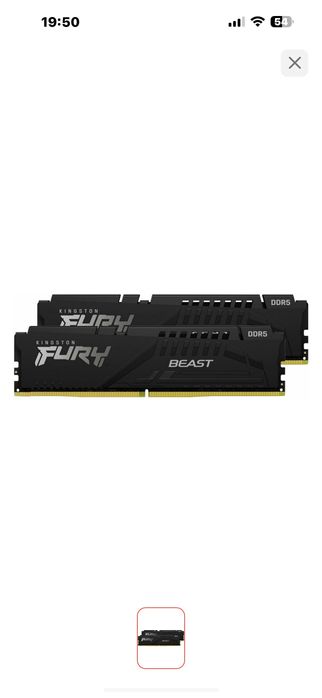 Оперативная память Kingston KF556C40BBK2-32 32 Гб
