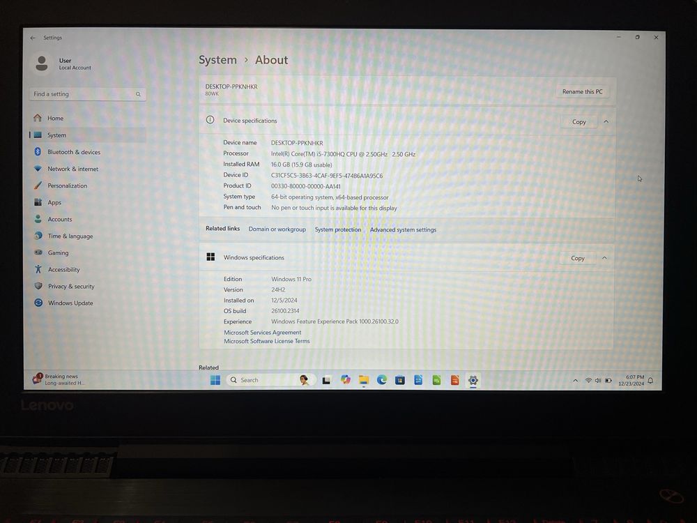 Laptop Gaming Lenovo Legion Y520 + accesorii