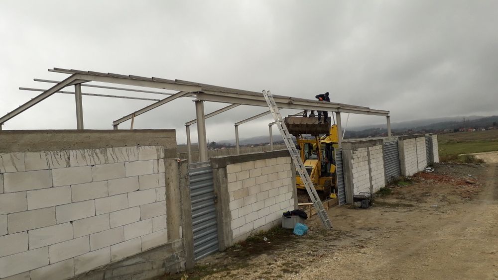 Vând hală metalică 12×35×4