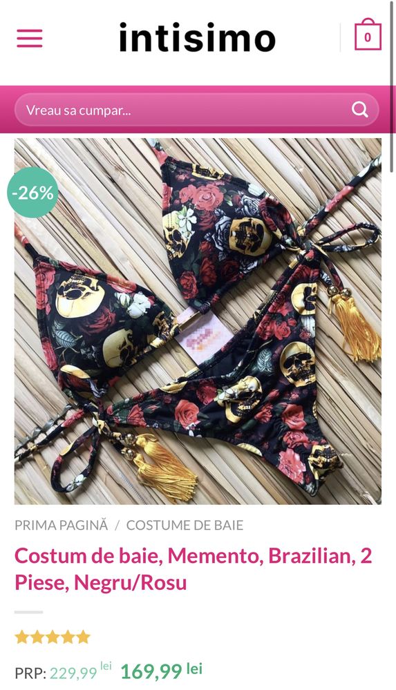 Vand costum de baie, doua piese M