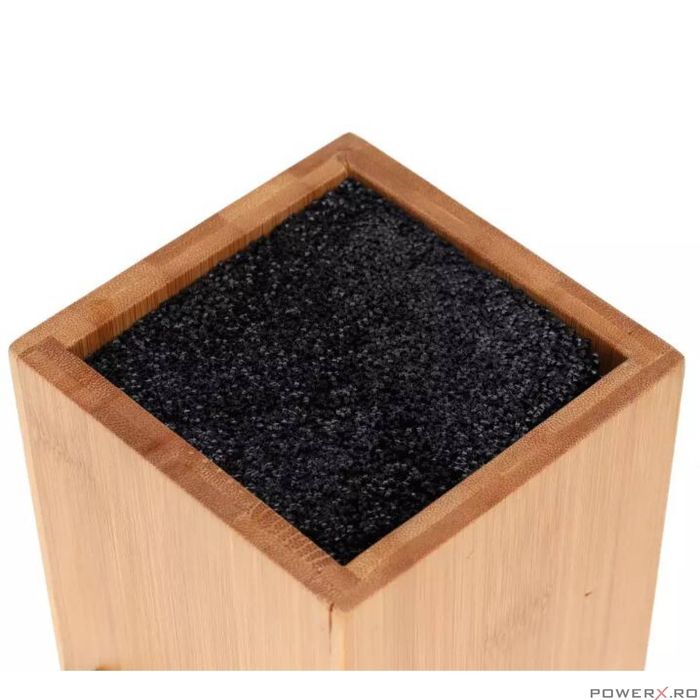 Suport pentru cutite, bambus, 10,5x10,5x25cm, Kinghof