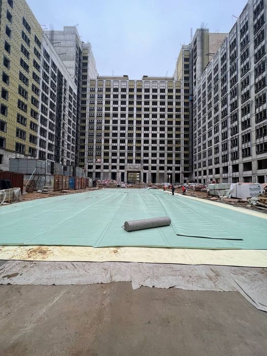 Гидроизоляция Вакуумная Двухслойная ПВХ Мембрана Паркинг