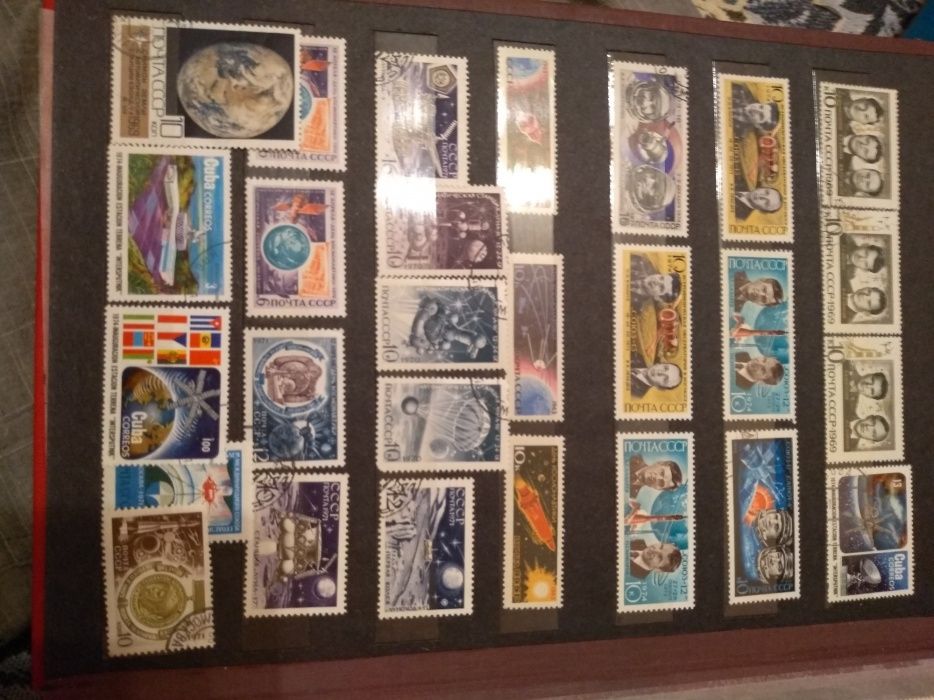 Шикарная коллекция марок в редком альбоме времён СССР