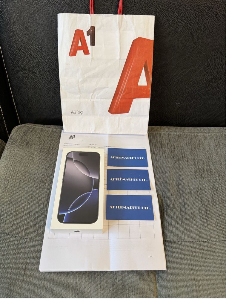 ЗАПЕЧАТАН 128GB iPhone 16 Pro A1 Гаранция до 2027 г. Black