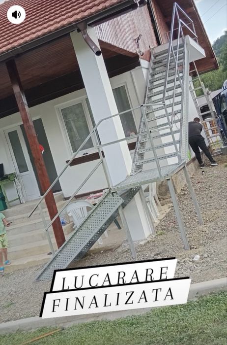 Scări metalice zincate