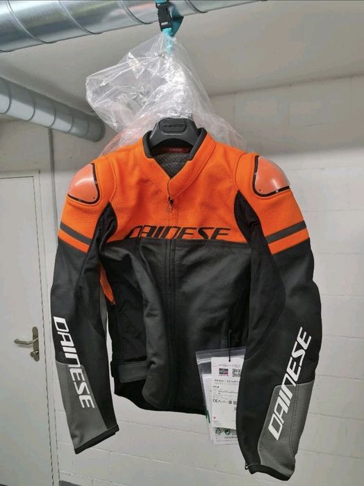 Geaca moto Dainese Agile piele NOUA 54 L. Geaca piele moto KTM orange