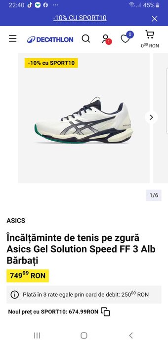 Asics solution speed ff3 Noi