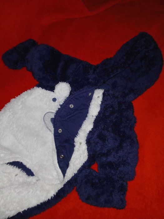 Salopeta combinezon fleece ursulet NEXT/ costum pufos/ Overall pufos