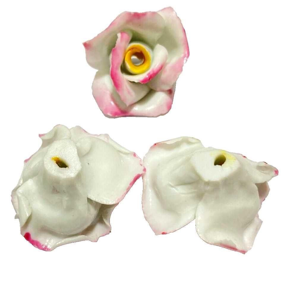 Trandafiri din porțelan, MADE IN ITALY, hand-made, h30mm