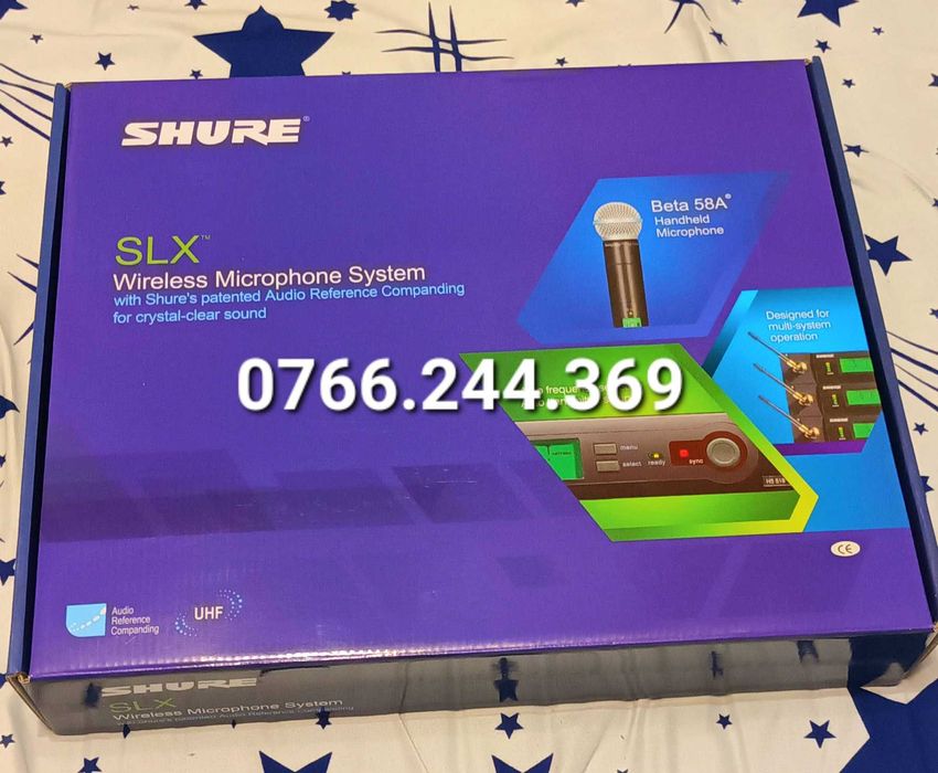 Microfon SHURE BETA 58 A wireless slx 2  slx 4 NOU SIGILAT Profesional