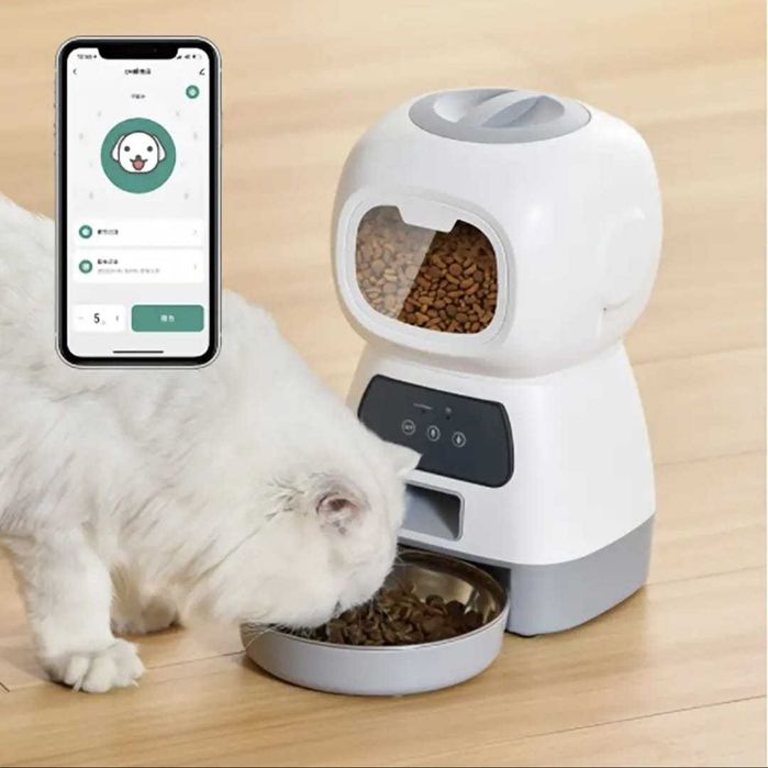 Hranitor animale SMART WIFI dispenser automat hrana caini si pisici