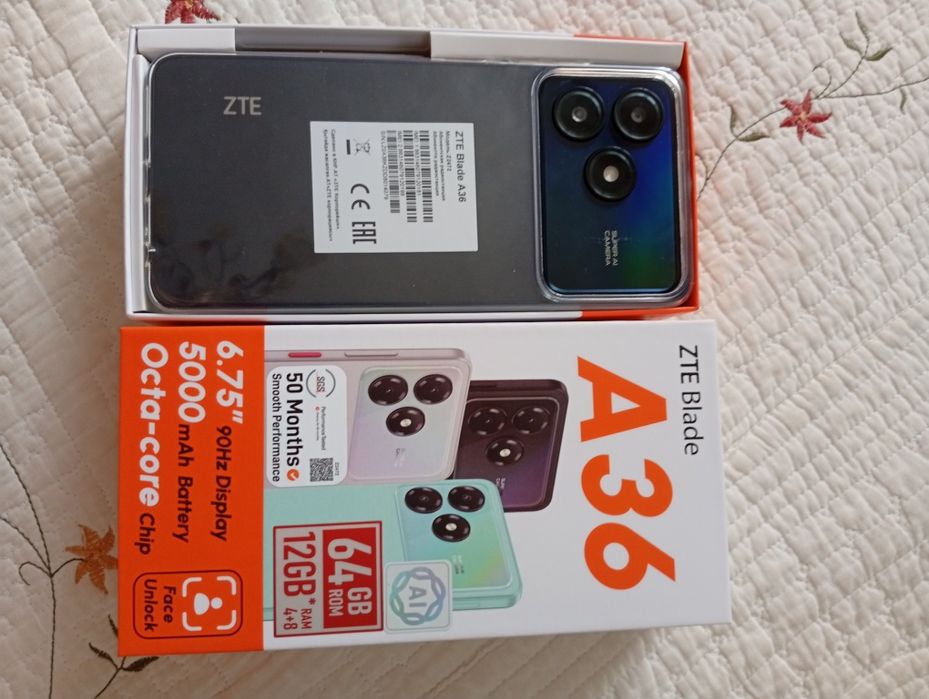 Новый телефо ZTE Blade A36 на 64гб