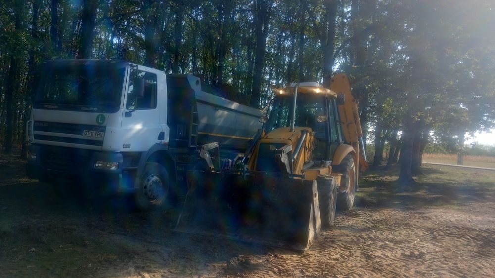 Închiriez buldoexcavator și autobasculanta