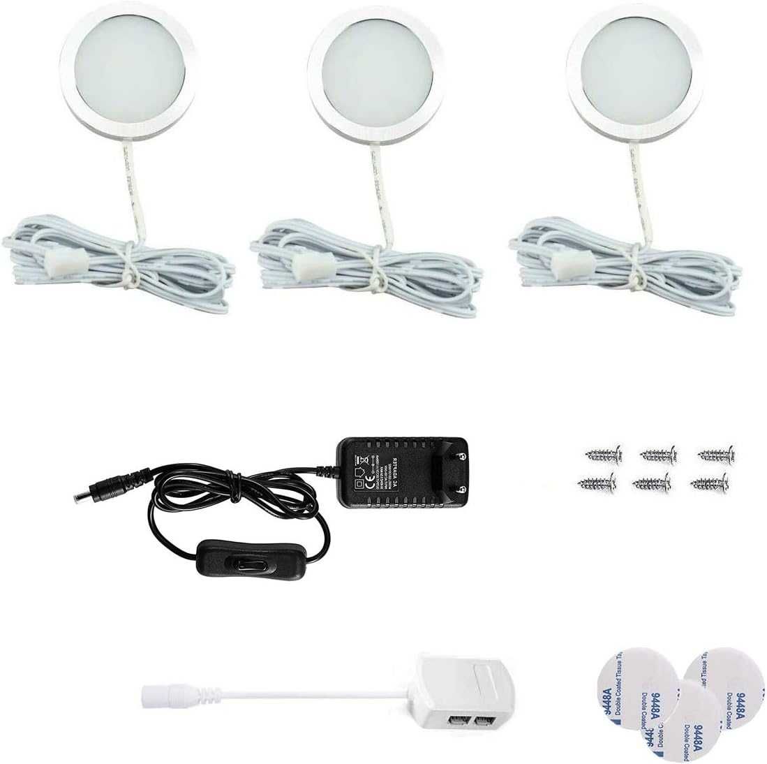 НОВO! LED осветление за шкафове, топло бяло, 7.5W, 3 бр/к-кт