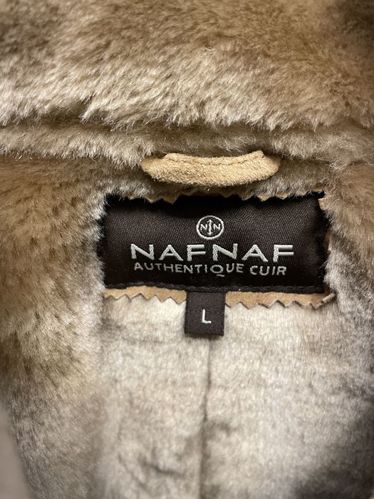 Geaca de piele intoarsa cu blana Naf Naf L/M