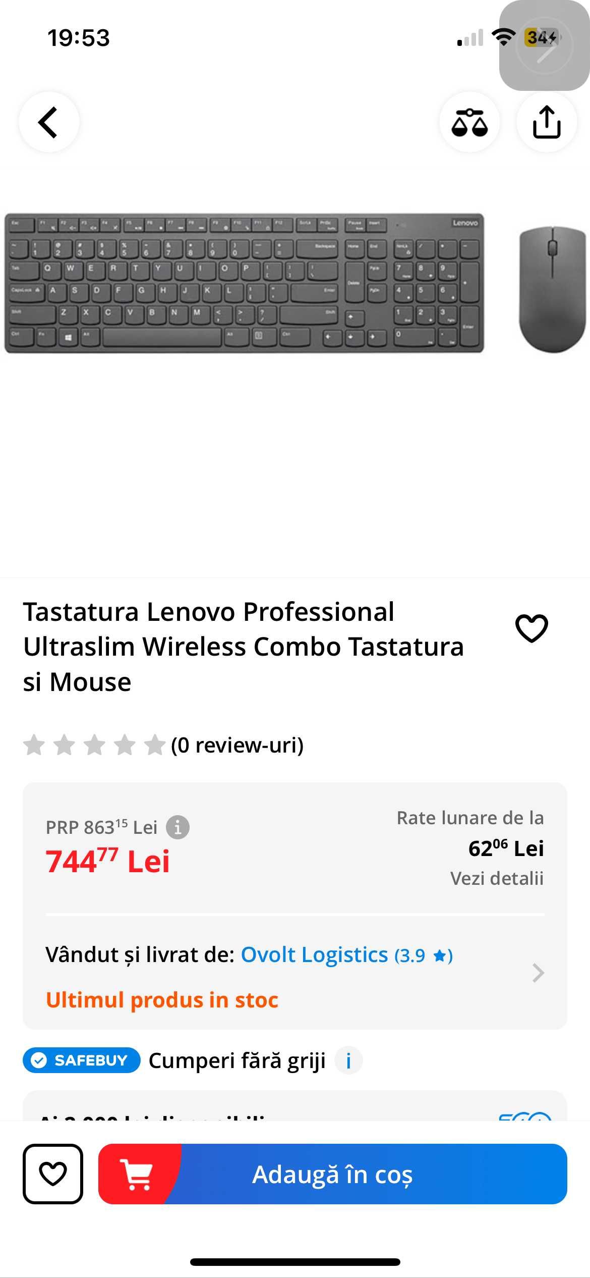 Tastatura Microsoft caNou/Set profi combo ultraslim Lenovo NOU SIGILAT