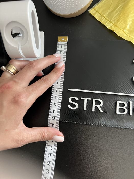 Număr de casă personalizat – realizat la imprimantă 3D